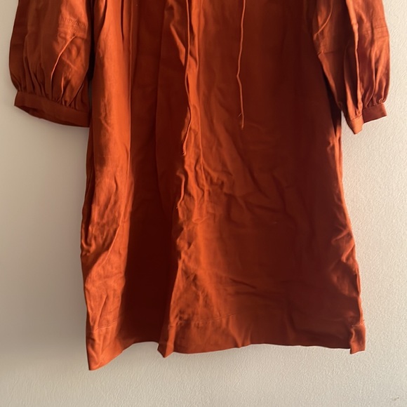 Burnt Orange Lace Up Dress New With Tags Size XS - Picture 6 of 9